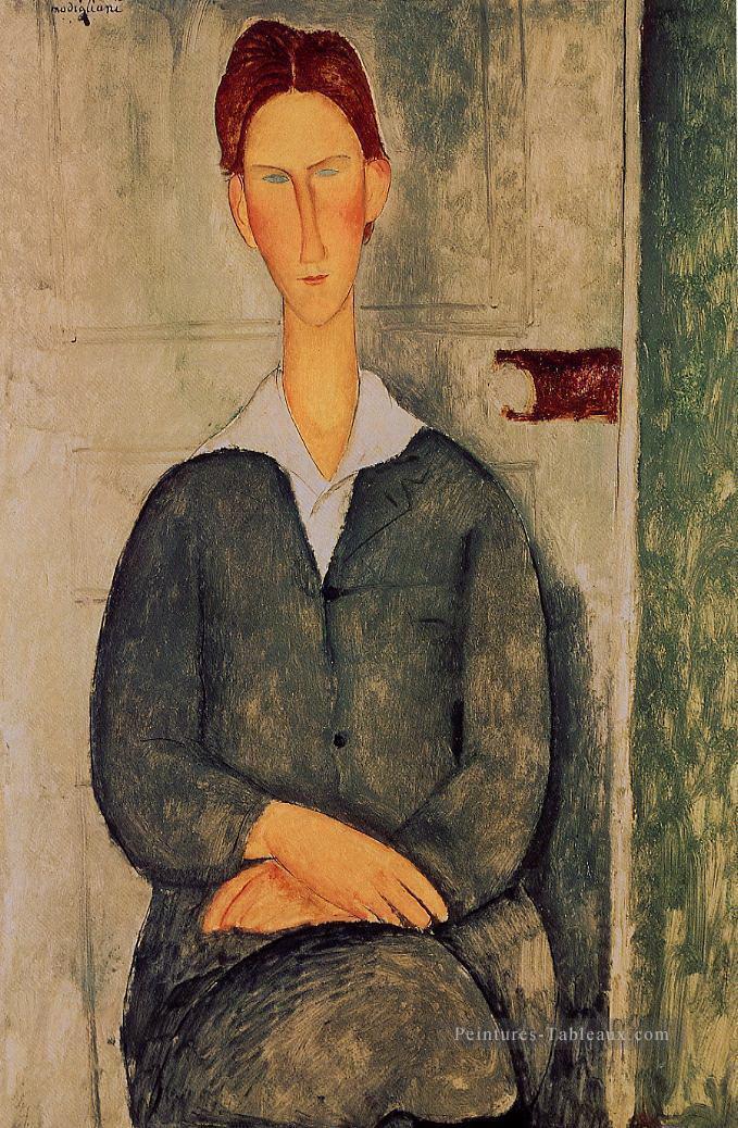 Jeune homme aux cheveux rouges 1919 Amedeo Modigliani Peintures à l'huile